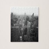 Black and White Chicago Skyline Legpuzzel (Verticaal)