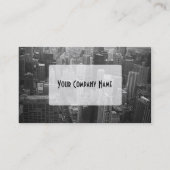 Black and White Chicago Skyline Visitekaartje (Achterkant)