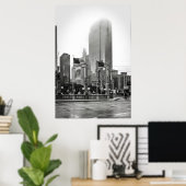 Black and White Chicago USA FLAG fotografie Poster (Thuiskantoor)
