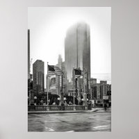 Black and White Chicago USA FLAG fotografie
