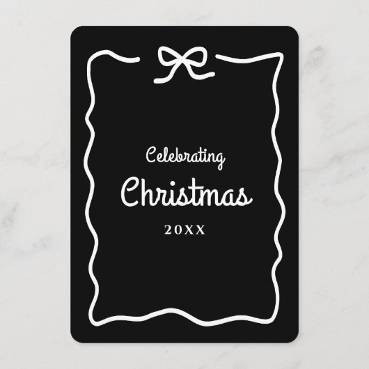 Black and White Christmas Menu (Achterkant)