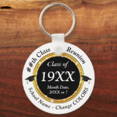 Black and White, Class Reunion Gift Ideas Sleutelhanger (Voorkant)
