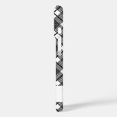 Black and White Classic Plaid Pattern Editable Case-Mate iPhone Case (Achterkant / Links)