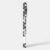 Black and White Classic Plaid Pattern Editable Case-Mate iPhone Case (Achterkant / Rechts)