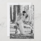 Black and White Classic Simple Photo Wedding Kaart (Achterkant)