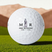 Black and White Classy Golfer  Golfballen