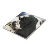Black and White Cocker Spaniel Trivet Tegeltje (Zijkant)