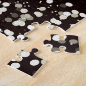 Black and White Confetti Pattern Zeer moeilijk Legpuzzel (Zijkant)