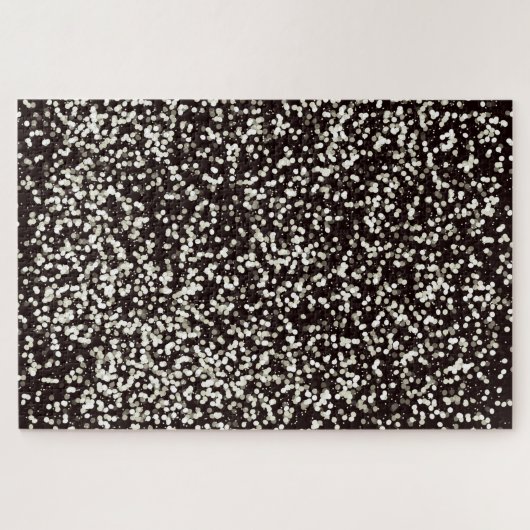 Black and White Confetti Pattern Zeer moeilijk Legpuzzel (Horizontaal)