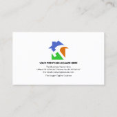 Black and White Construction Handyman Tool Stripes Visitekaartje (Achterkant)