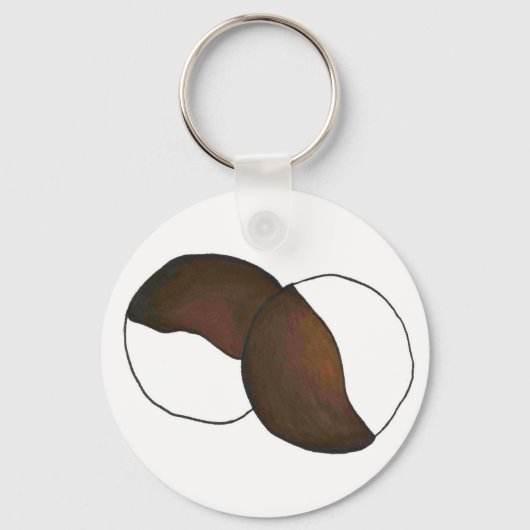 Black and White Cookie Cookies NYC New York City Sleutelhanger (Voorkant)