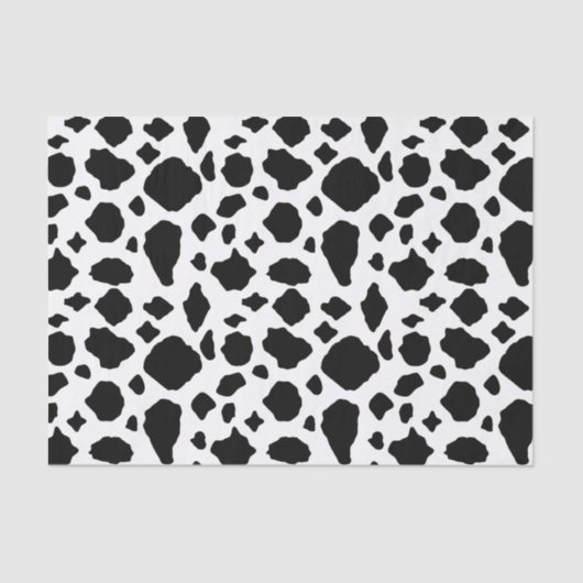 Black and White Cow Pattern Tissuepapier (Voorkant)