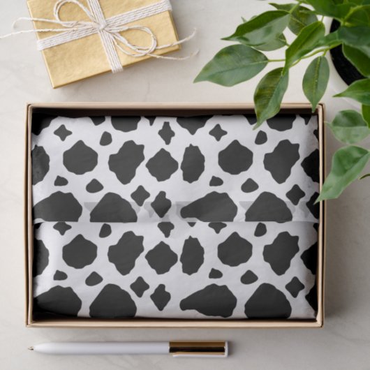 Black and White Cow Pattern Tissuepapier (Geschenk)