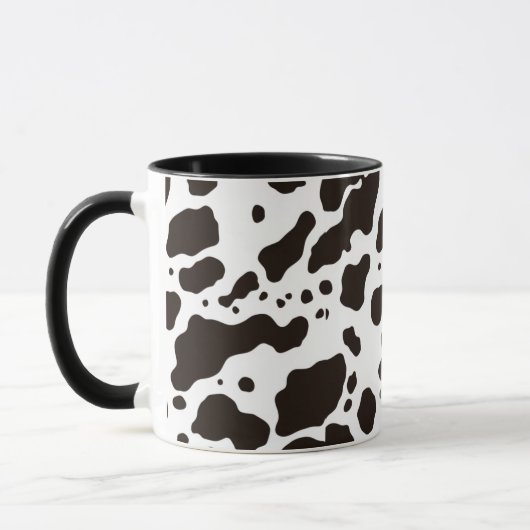 Black and White Cow Print Coffee Mug Mok (Links)