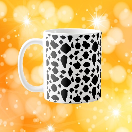 Black and White Cow Print Pattern Farmhouse  Koffiemok