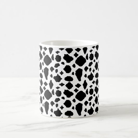 Black and White Cow Print Pattern Farmhouse  Koffiemok (Center)