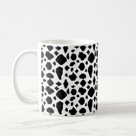 Black and White Cow Print Pattern Farmhouse  Koffiemok (Links)