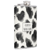 Black and White Cow Print Pattern Heupfles (Rechts)