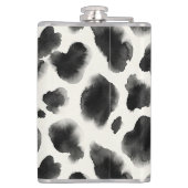 Black and White Cow Print Pattern Heupfles (Achterkant)