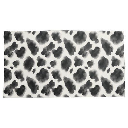 Black and White Cow Print Pattern Kussensloop (Voorkant-Rechts)
