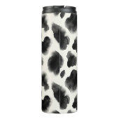 Black and White Cow Print Pattern Thermosbeker (Achterkant)