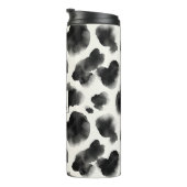 Black and White Cow Print Pattern Thermosbeker (Geroteerd rechts)