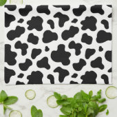 Black And White Cow Print Western Cowboy Southern Theedoek (Gevouwen)