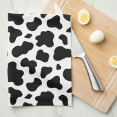 Black And White Cow Print Western Cowboy Southern Theedoek (Quarter Fold)