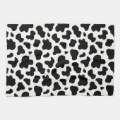 Black And White Cow Print Western Cowboy Southern Theedoek (Horizontaal)