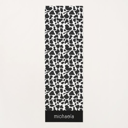 Black and White Cow Spots Pattern Yogamat (Voorkant)