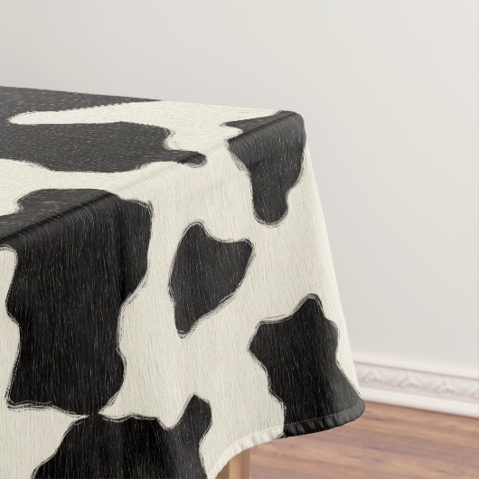 Black and White Cowhide Pattern  Tafelkleed (Voorbeeld)