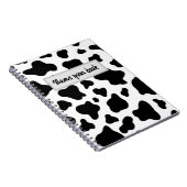 Black and white cowhide trendy rustic farm notitieboek (Rechterzijde)