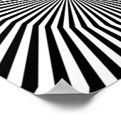 Black and White Crooked Optical Illusion Poster (Hoek)
