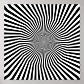 Black and White Crooked Optical Illusion Poster (Voorkant)