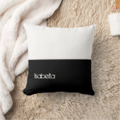 Black and White Custom Jouw naam Hier Pillow Kussen (Deken)