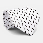 Black and White Custom Necktie Stropdas (Opgerold)