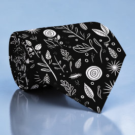 Black and White Custom Necktie Stropdas