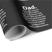 Black and White Dad Daddy Quote Birthday Cadeaupapier (Rol Hoek)