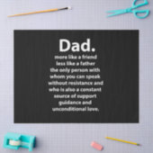 Black and White Dad Daddy Quote Birthday Tissuepapier (Craft)