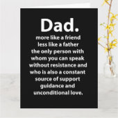 Black and White Dad Daddy Quote Kaart (Gele Bloem)