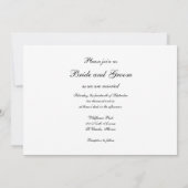 Black and White Dahlia Flower Wedding Kaart (Achterkant)