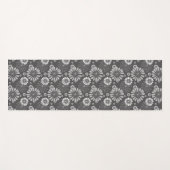 Black and White Daisies Floral Yoga Mat (Voorkant (horizontaal))