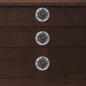 Black and White Daisy Knob, Timeless Elegance for Keramische Knop