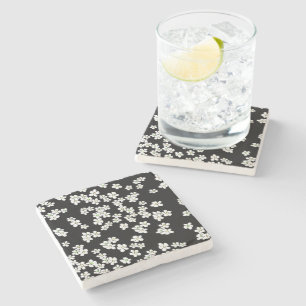 Black and White Daisy's op Stone Onderzetter