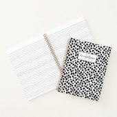 Black and white Dalmatian spot pattern notebook Notitieboek (Binnen)