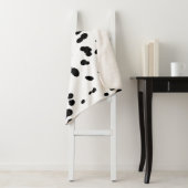 Black and White Dalmatian Spots Dog Fur  Sherpa Deken (In situ)