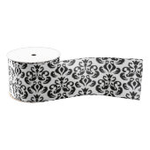 Black and White Damask Elegant Grosgrain Lint (Spoel)