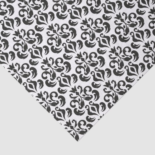 Black and White Damask Elegant Tissuepapier (Detail)