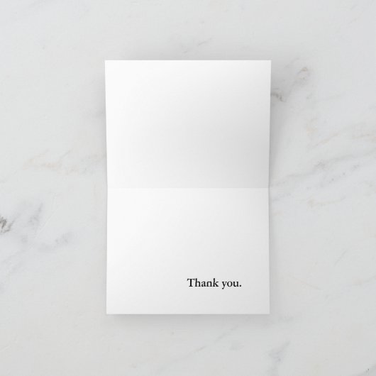 Black and White Damask Indian Mandala Dank je Bedankkaart (Binnen)