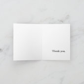 Black and White Damask Indian Mandala Dank je Bedankkaart (Binnen)